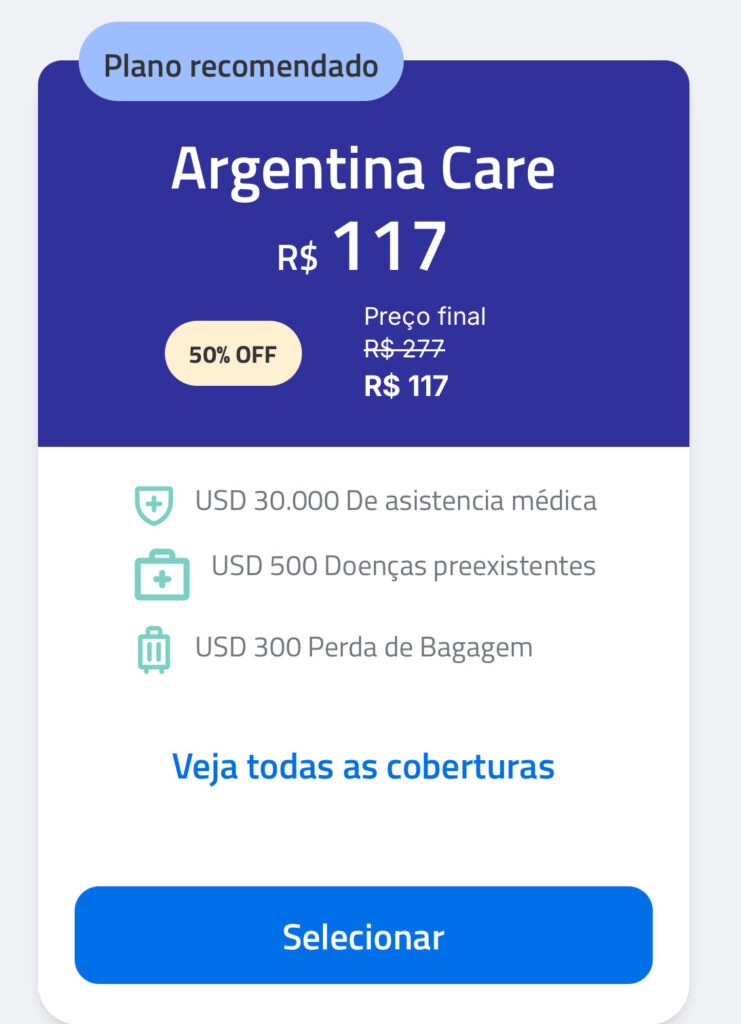 seguro viagem argentina