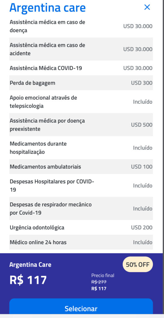 seguro viagem obrigatorio argentina